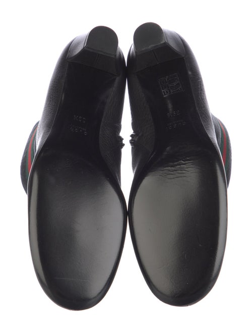 Gucci Web Accent Leather Sock Boots