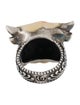 Gucci Enamel & Coated Topaz Anger Forest Bull's Head Ring