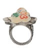 Gucci Enamel & Coated Topaz Anger Forest Bull's Head Ring