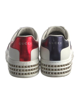 Gucci Sylvie Web Accent Leather Sneakers
