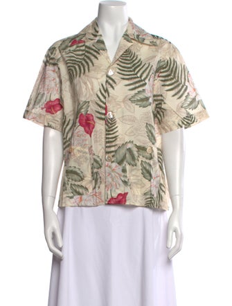 Gucci Printed Short Sleeve Blouse