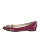 Gucci Web Accent Leather Ballet Flats