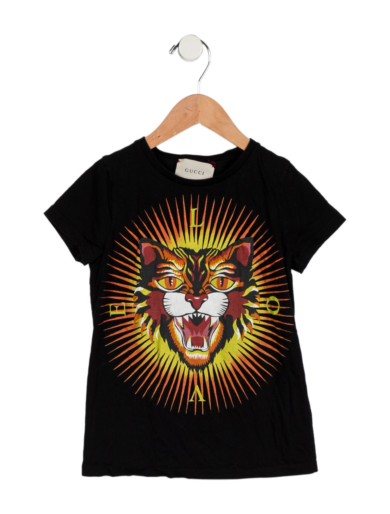 Gucci kid boys' black and orange shirt