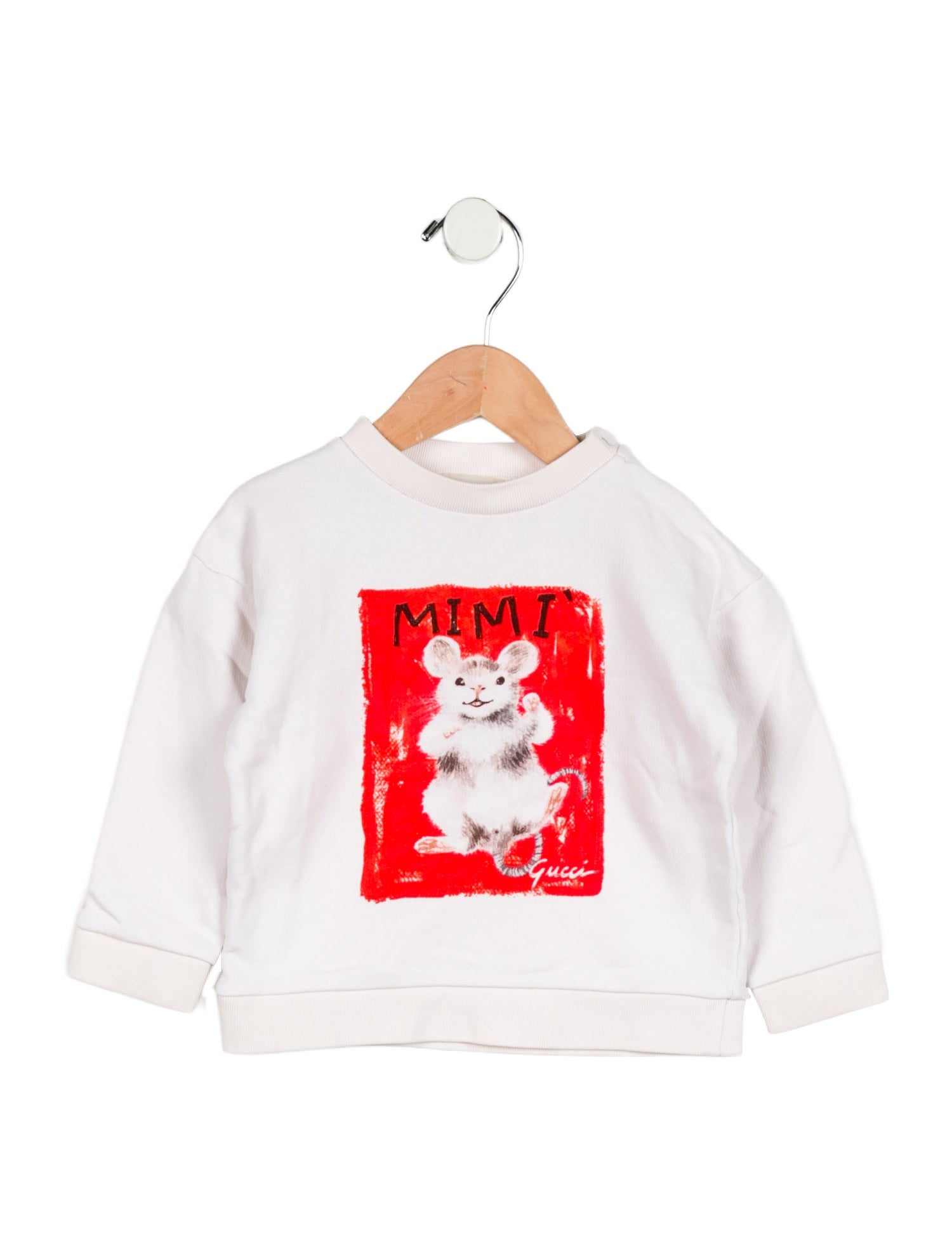 Gucci infant girls' neutral and red sweater
