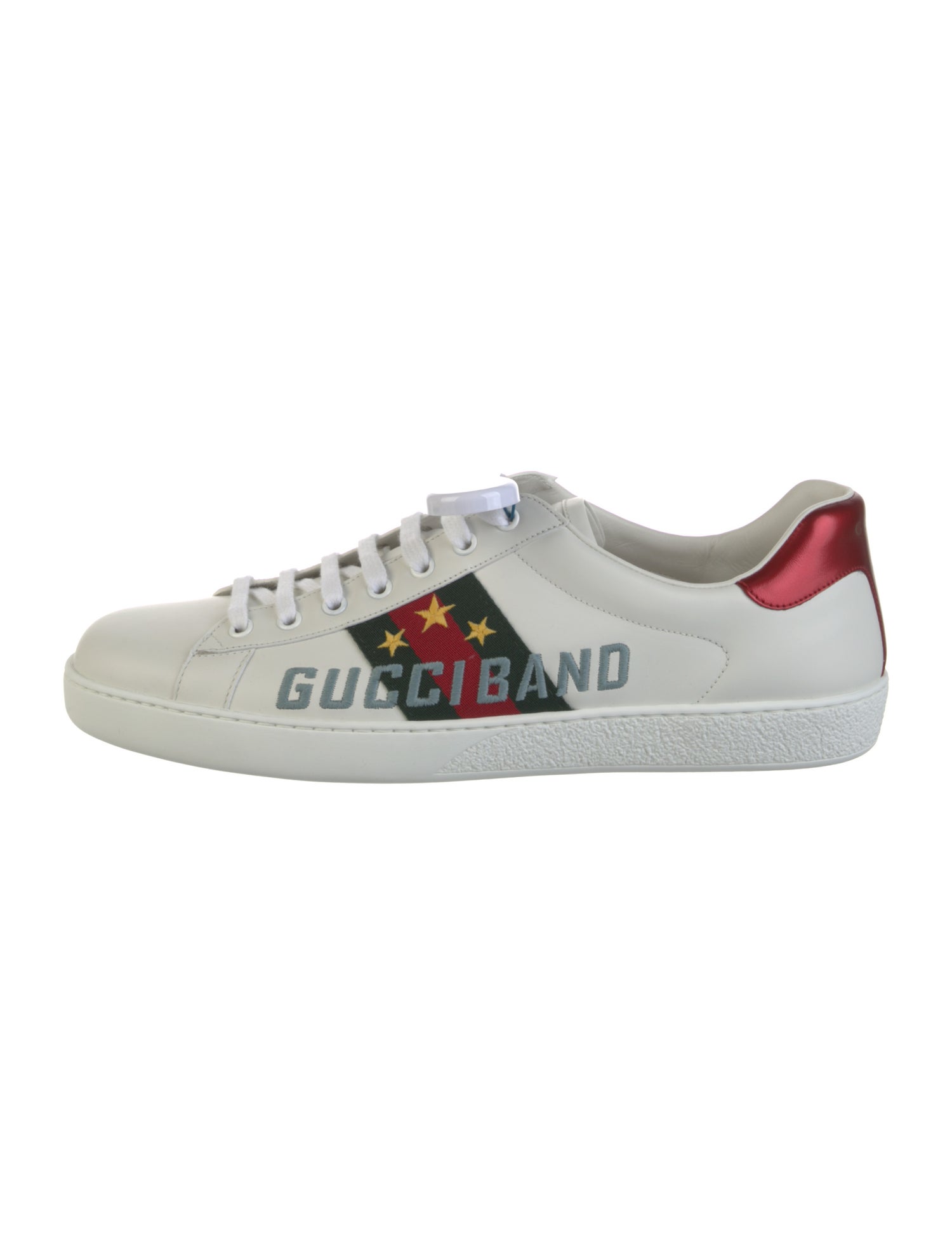 Gucci Web Accent Leather Sneakers w/ Tags