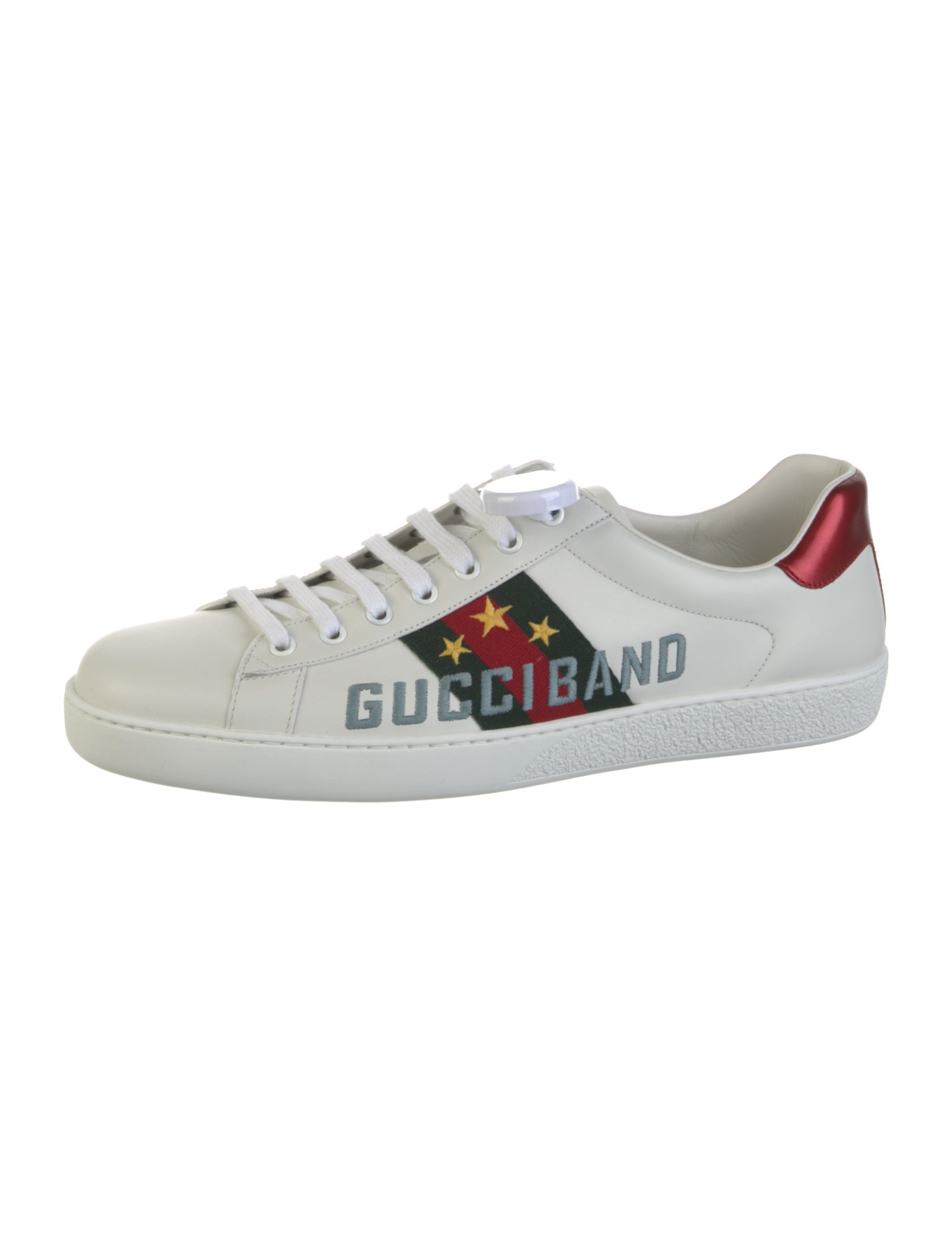 Gucci Web Accent Leather Sneakers w/ Tags