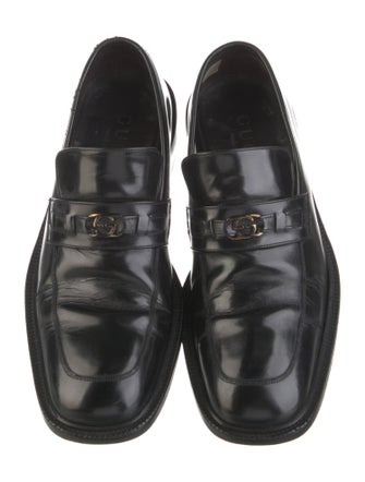 Gucci Interlocking G Logo Leather Dress Loafers