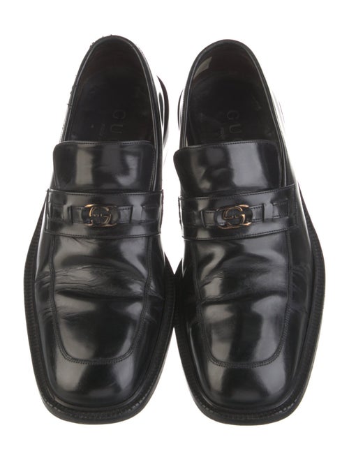 Gucci Interlocking G Logo Leather Dress Loafers