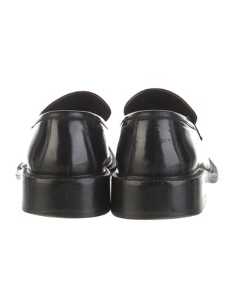 Gucci Interlocking G Logo Leather Dress Loafers