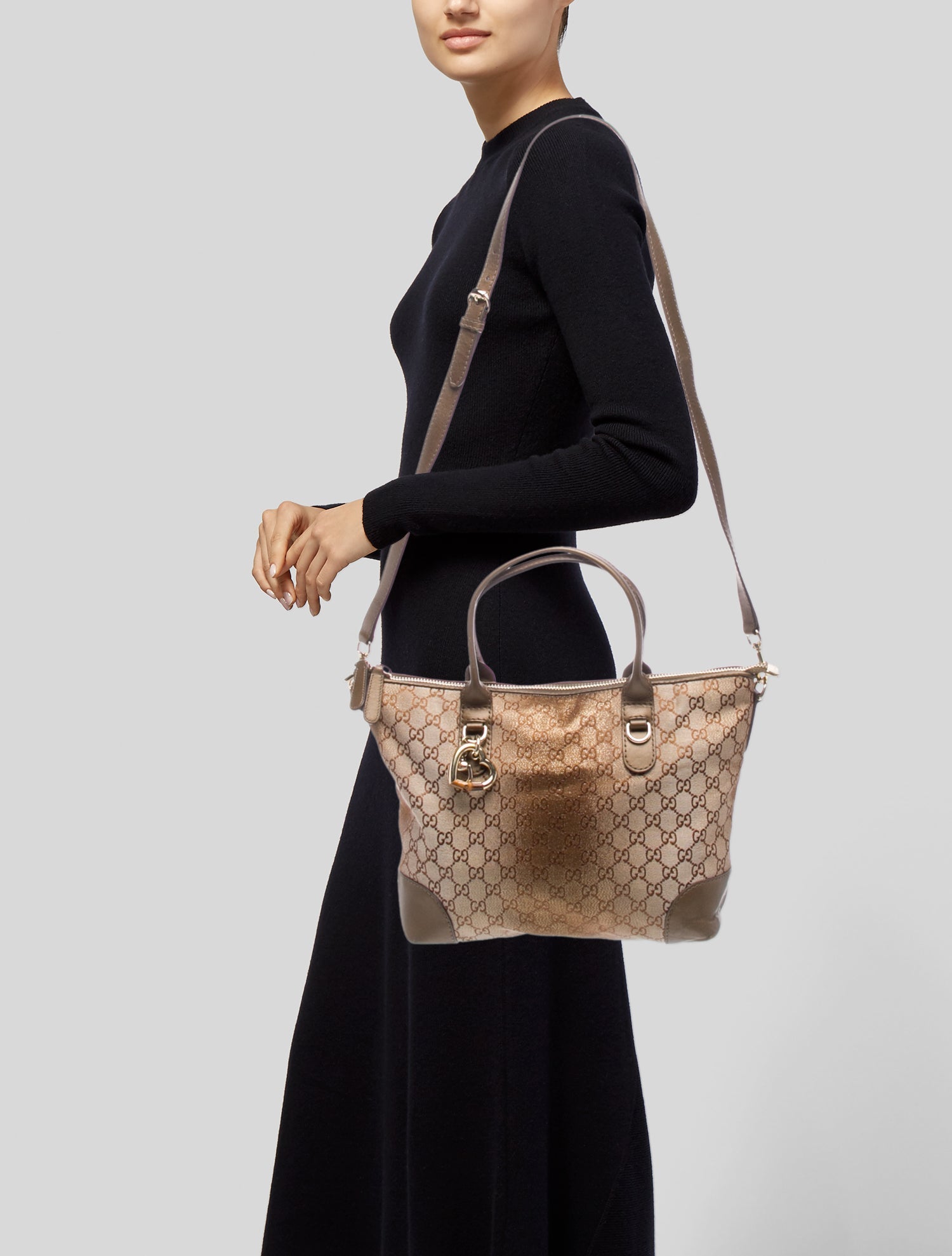 Gucci GG Canvas Heart Bit