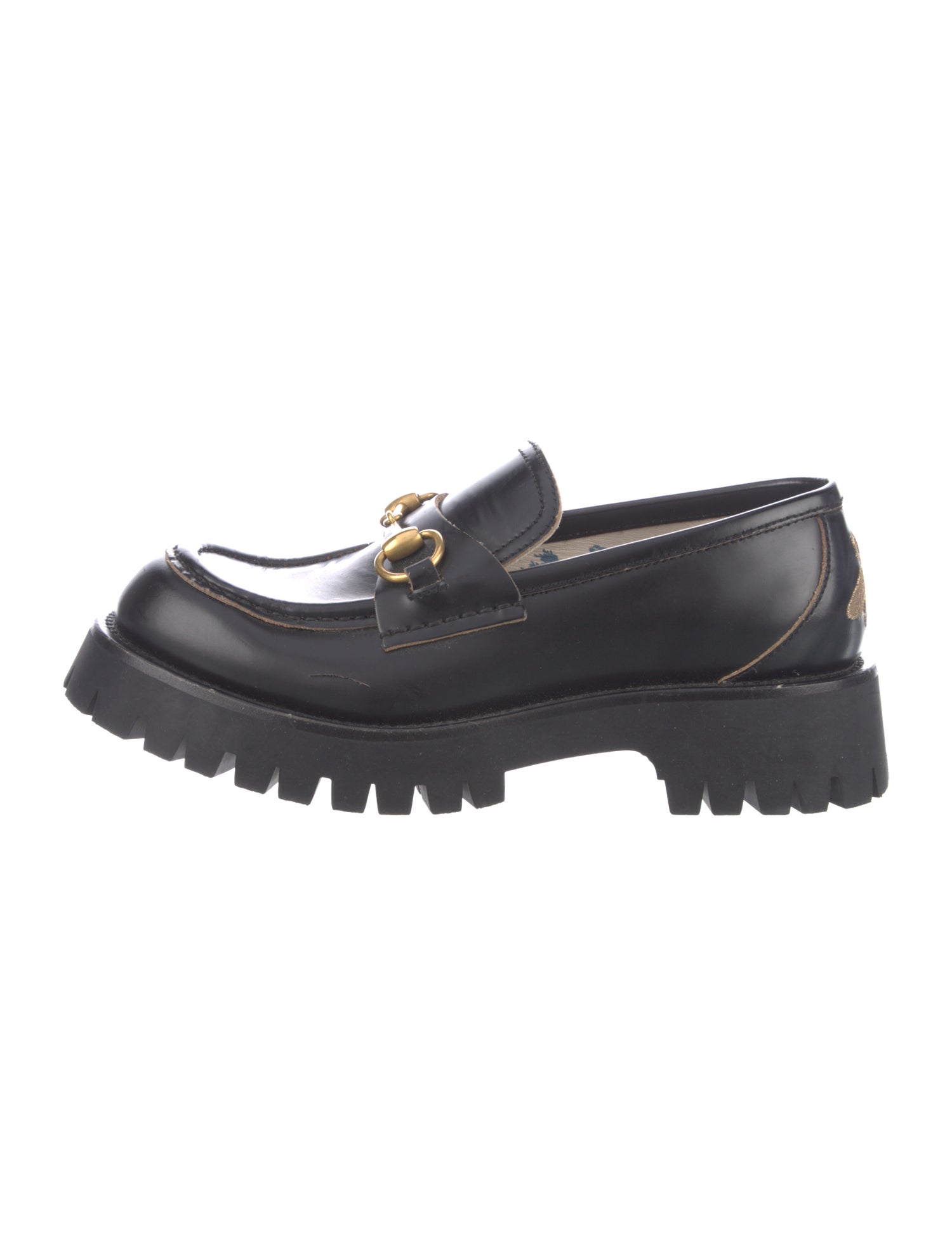 Gucci Horsebit Accent Leather Loafers