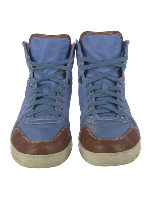 Gucci Nylon Colorblock Pattern Sneakers