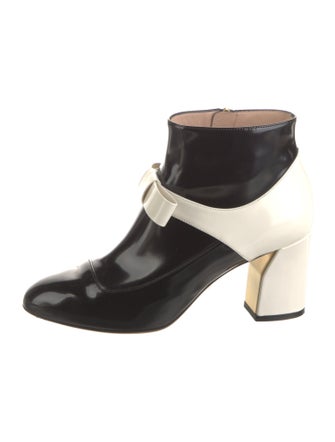 Gucci Patent Leather Colorblock Pattern Boots