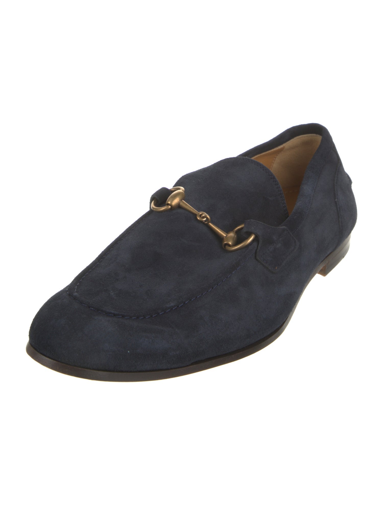 Gucci Horsebit Accent Suede Dress Loafers