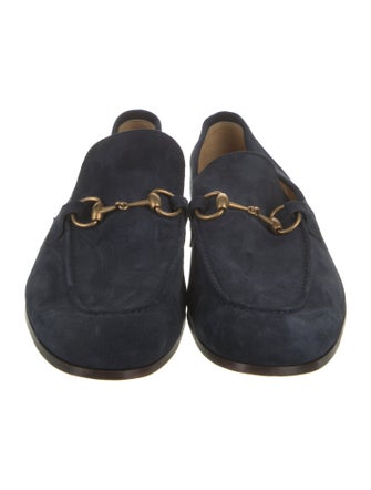 Gucci Horsebit Accent Suede Dress Loafers