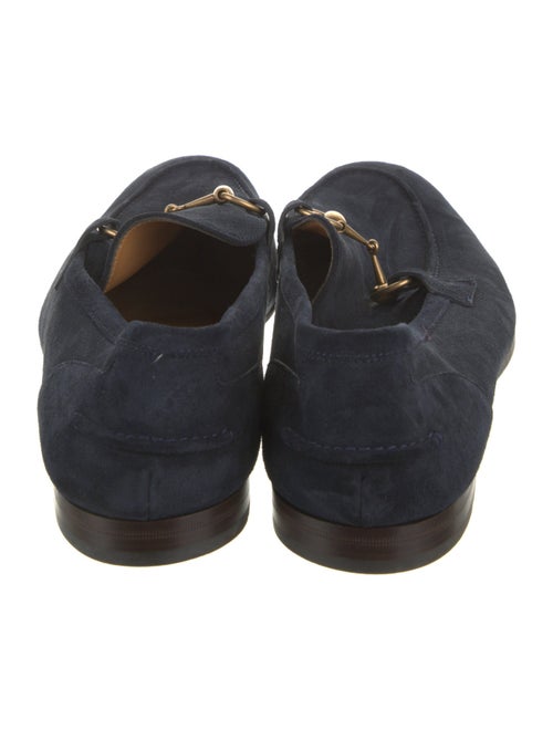 Gucci Horsebit Accent Suede Dress Loafers