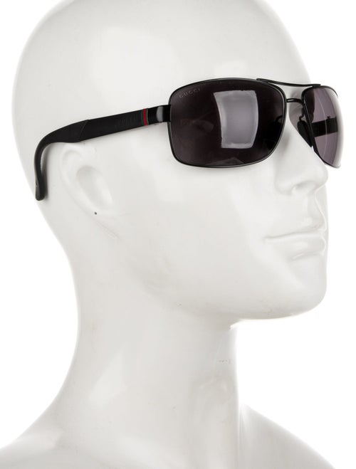 Gucci Web Accent Square Sunglasses