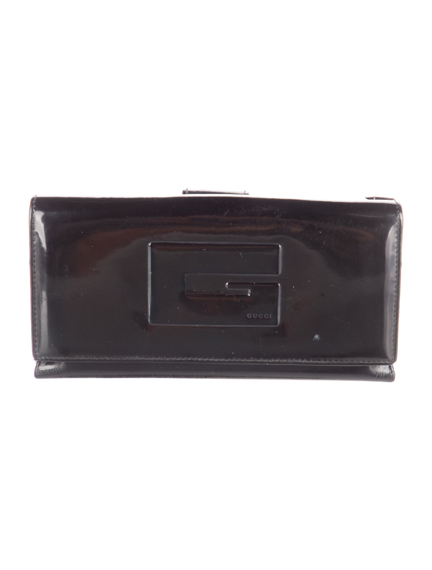 Gucci Vintage Patent Leather Continental Wallet