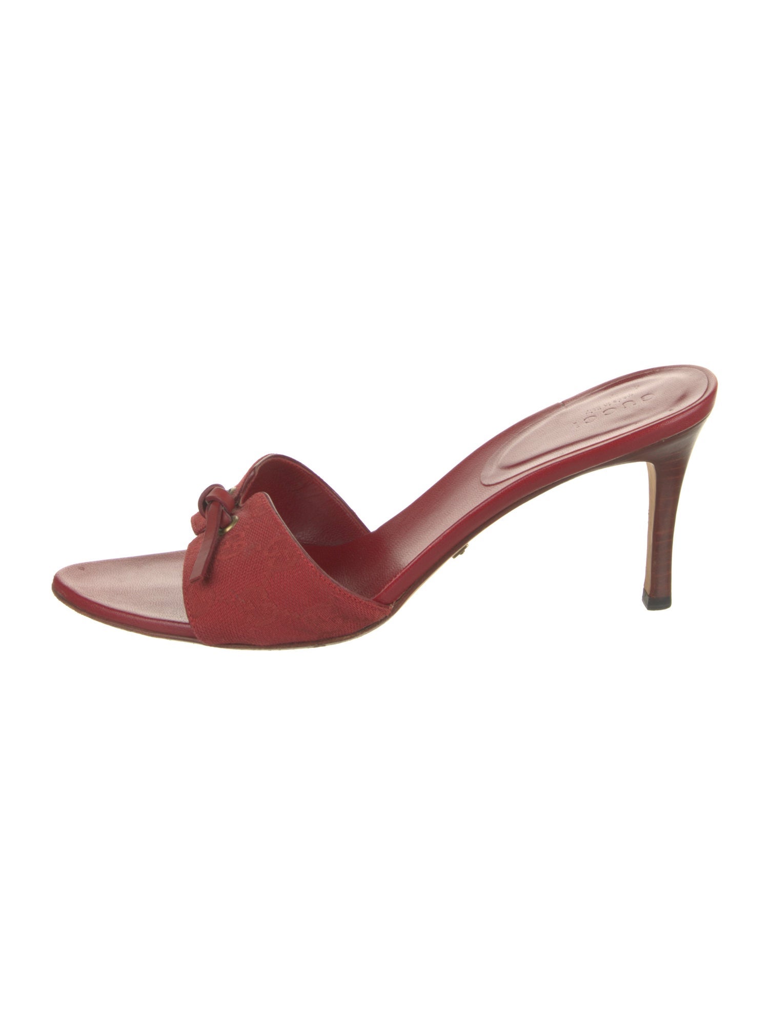 Gucci Vintage GG Canvas Slides