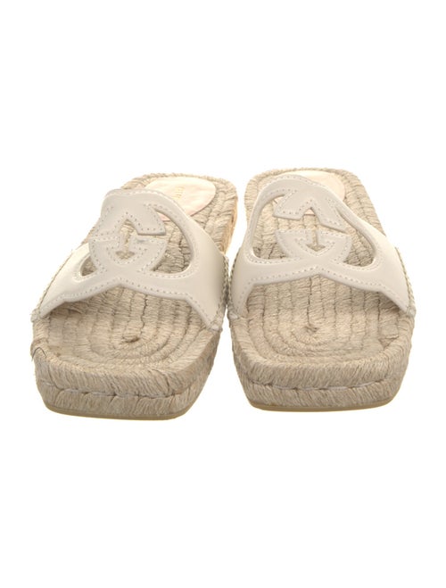 Gucci Interlocking G Logo Leather Espadrilles