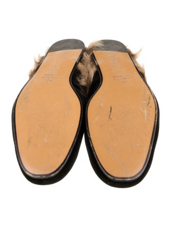 Gucci Horsebit Accent Velvet Slippers