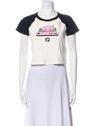 Gucci Graphic Print Crew Neck T-Shirt