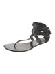 Gucci Leather T-Strap Sandals