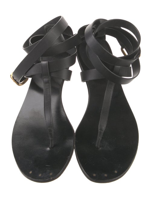 Gucci Leather T-Strap Sandals