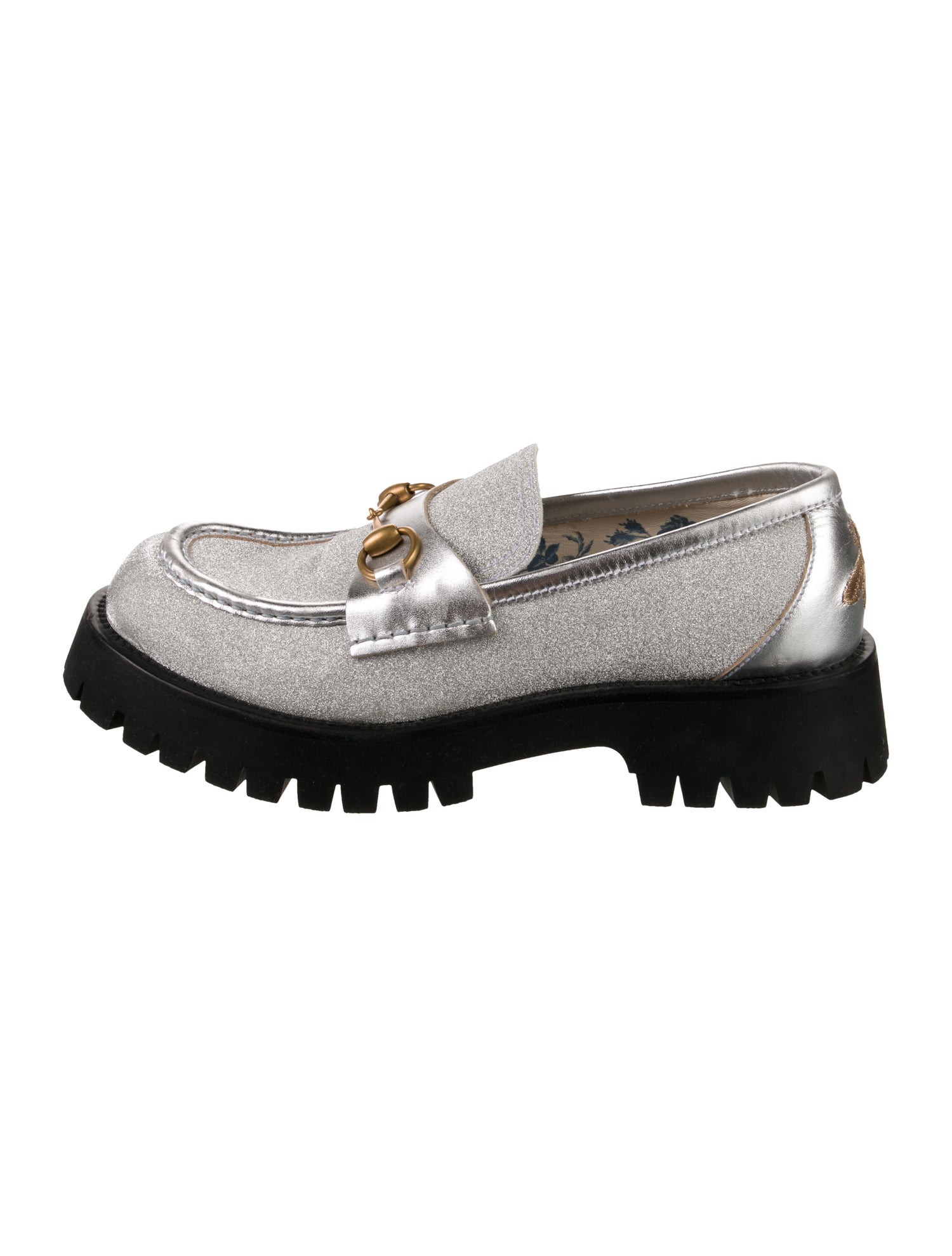 Gucci Horsebit Accent Glitter Loafers