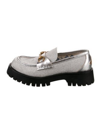 Gucci Horsebit Accent Glitter Loafers