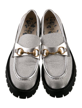 Gucci Horsebit Accent Glitter Loafers