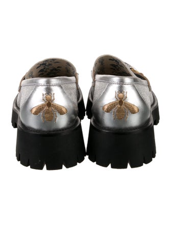 Gucci Horsebit Accent Glitter Loafers