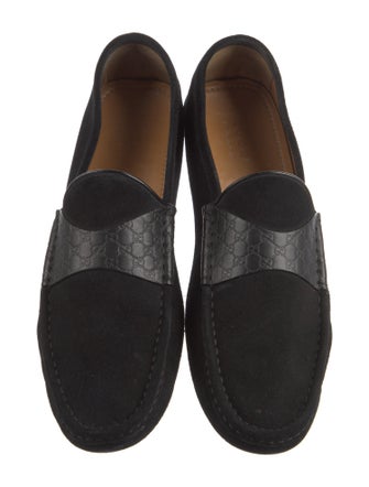 Gucci Suede Leather Trim Embellishment Drivers