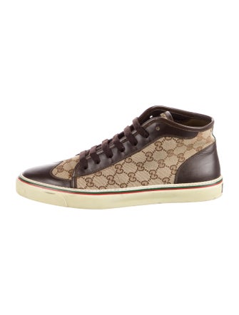 Gucci GG Canvas Leather Sneakers