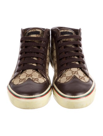Gucci GG Canvas Leather Sneakers