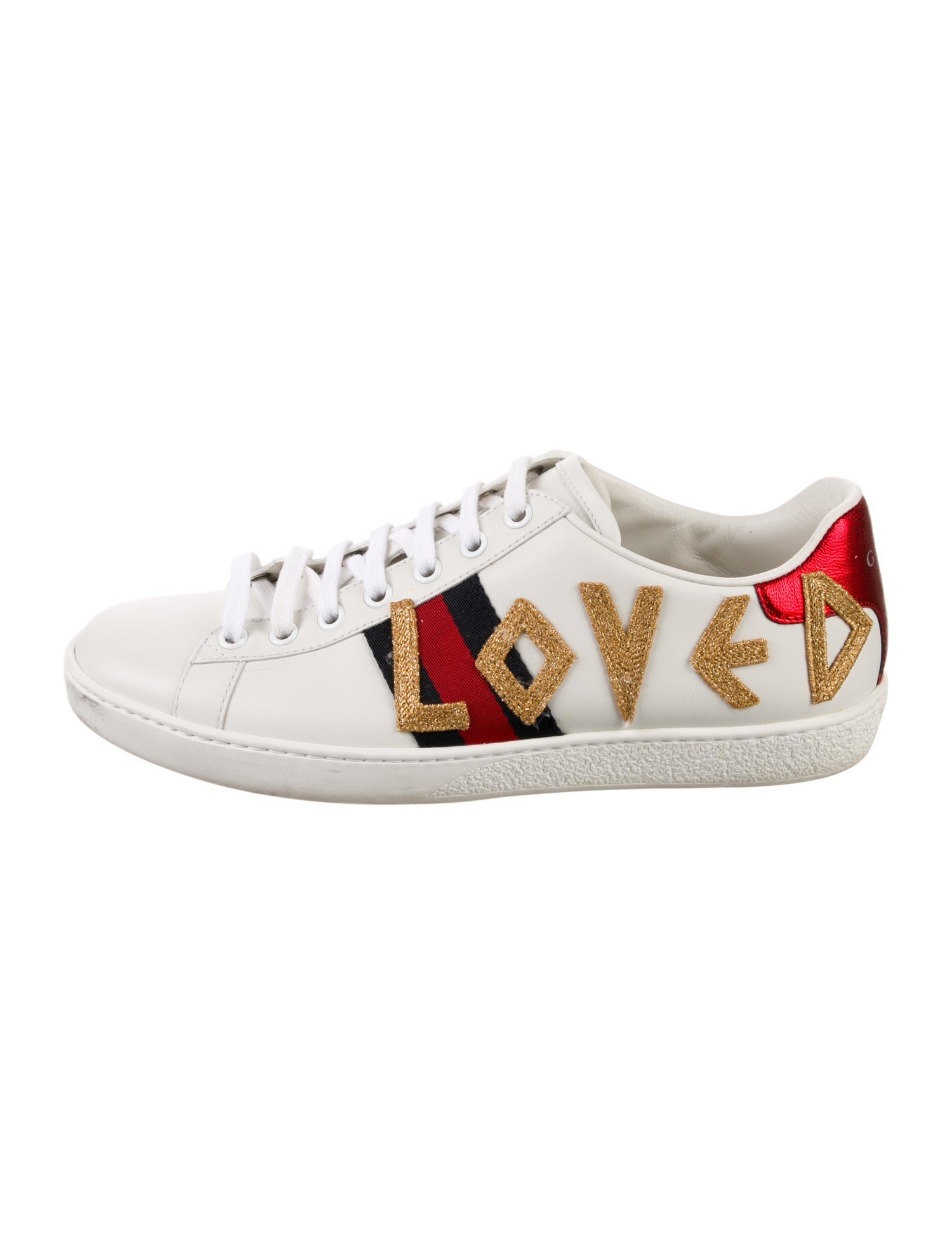 Gucci Leather Printed Sneakers