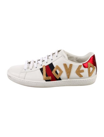 Gucci Leather Printed Sneakers