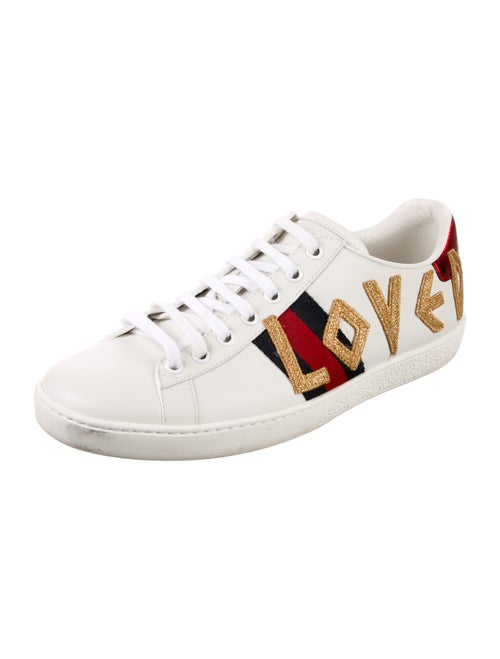 Gucci Leather Printed Sneakers