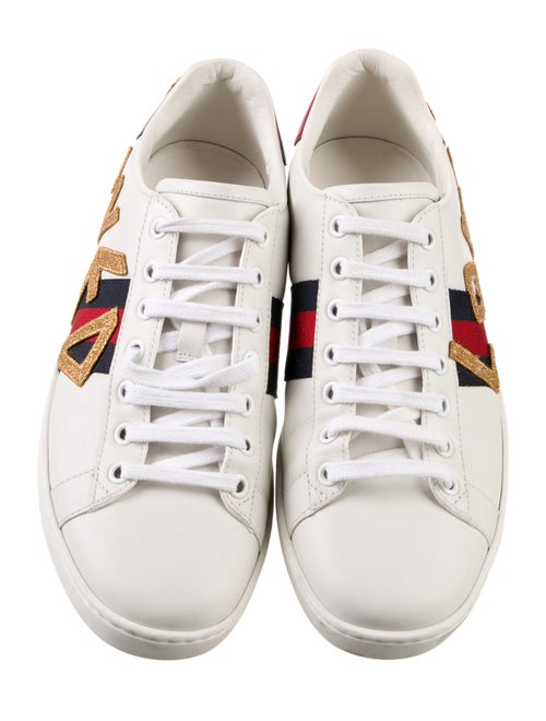 Gucci Leather Printed Sneakers