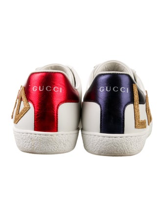 Gucci Leather Printed Sneakers