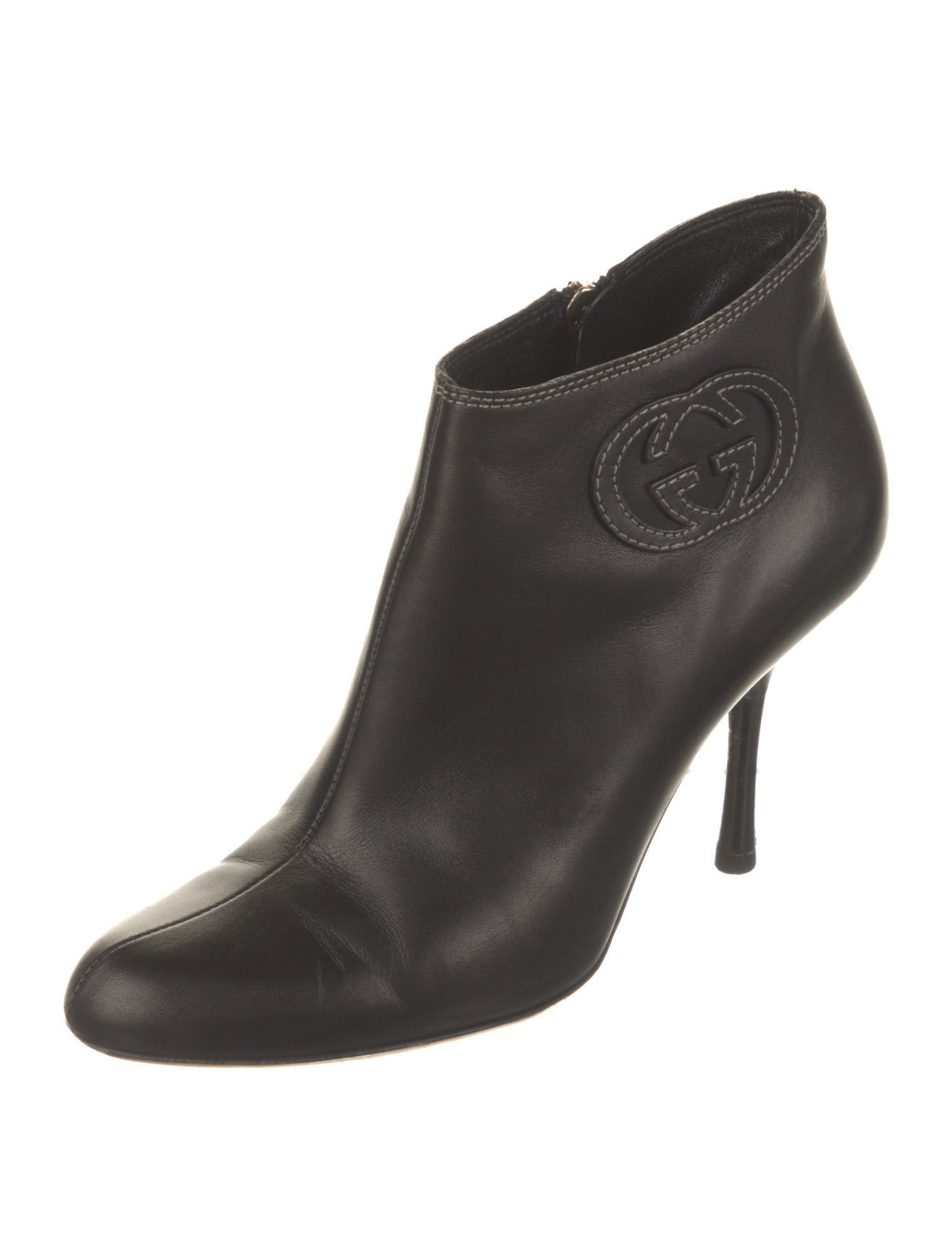 Gucci Interlocking G Logo Leather Boots