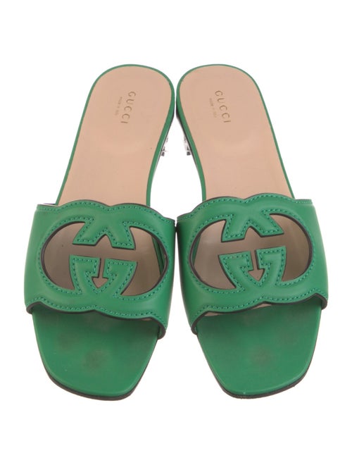 Gucci Leather Cutout Accent Slides