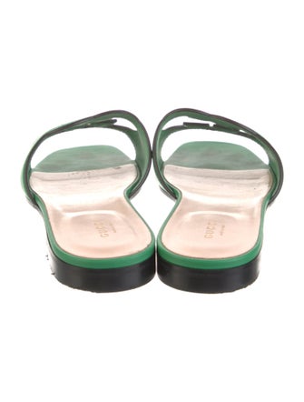 Gucci Leather Cutout Accent Slides