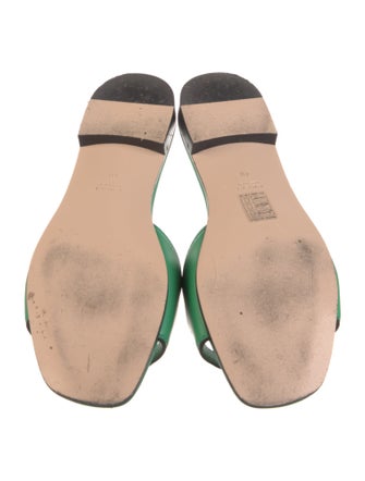 Gucci Leather Cutout Accent Slides