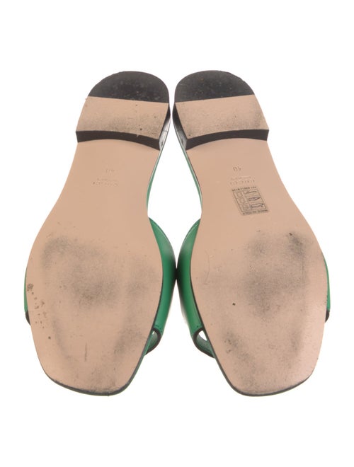 Gucci Leather Cutout Accent Slides
