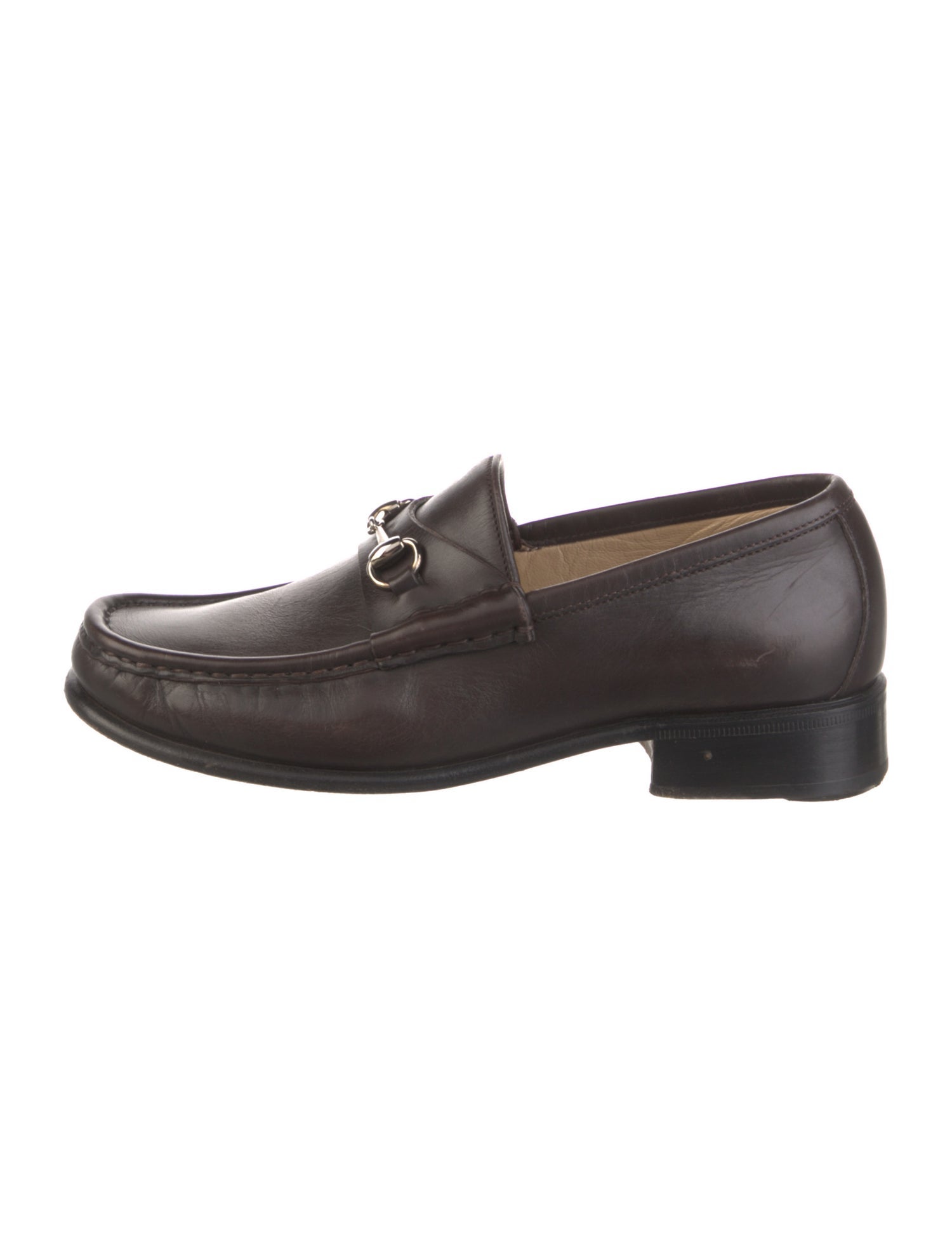 Gucci Horsebit Accent Leather Loafers