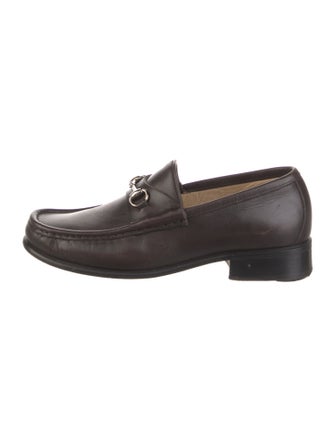 Gucci Horsebit Accent Leather Loafers