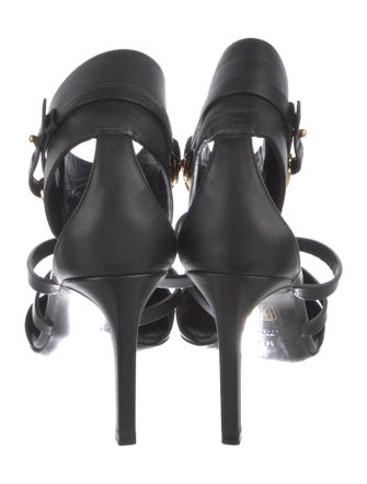 Gucci Horsebit Accent Leather T-Strap Pumps