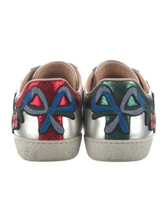 Gucci Flora Print Leather Sneakers