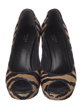 Gucci Ponyhair Animal Print Pumps